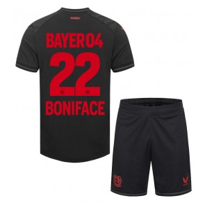 Bayer Leverkusen Victor Boniface #22 Replika Babytøj Hjemmebanesæt Børn 2023-24 Kortærmet (+ Korte bukser)